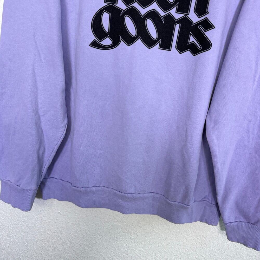 Noon Goons Sweater Men Large Logo Fleece Pullover Sweatshirt Streetwear Lavender - Picture 4 of 14
